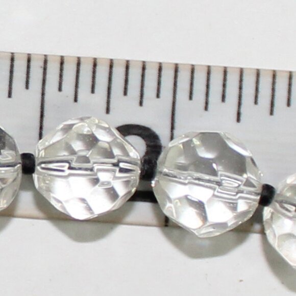 Older Express 3 Strand or Multi Layer Clear Facet Bead Lobster Clasp Necklace - Picture 5 of 9